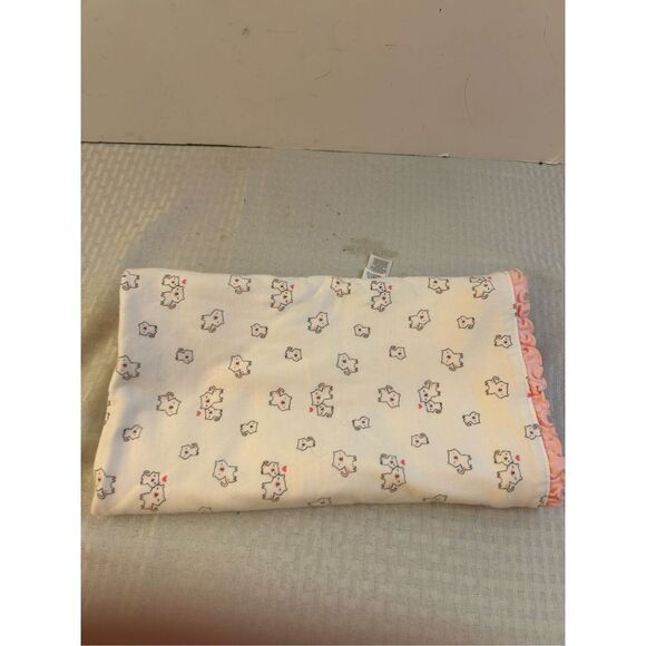 Carters replacement baby blanket cats hearts pink stripes ruffles 26x30 - Picture 9 of 9
